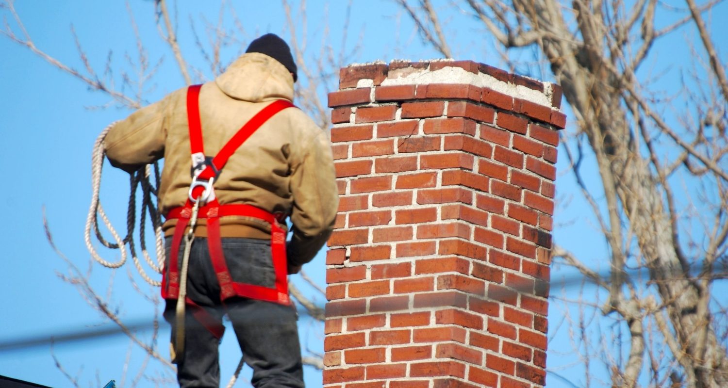 chimney being fixed